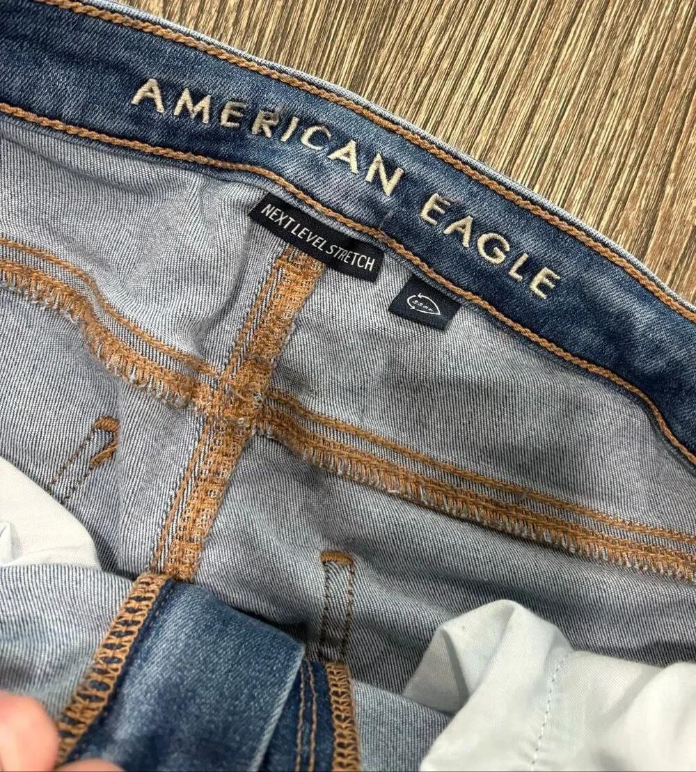 American Eagle Women's Next Level Stretch Super High-Rise Jegging Blue Size 8